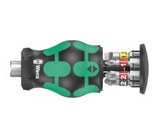 WERA Kraftform Kompakt Stubby Magazine 2 / Skrutkovač s držiakom bitov / 7 bitov