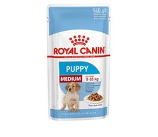 Royal Canin Medium Puppy in saucia 10 x 140 g / Kapsičky pre psov / psy stredných plemien (11-25 kg) / do 12 mesiacov