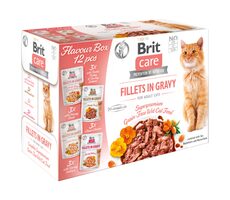 Brit Care Cat Flavour box Fillet in Gravy - 4x3 ks (12x85g) 1.02 kg / Kapsičky pre mačky