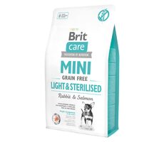 Brit Care Mini Grain Free Light Sterilised 2 kg / Kompletné krmivo pre psov / Hypoalergénne / s nadváhou