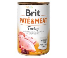 Brit Paté &amp; Meat Turkey 400 g / Konzerva pre psov / 70% morka a kura / Čisté mäsové päty s kúskami vnútorností a mäsa