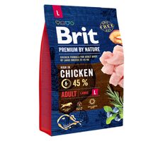 Brit Premium by Nature Adult L 3 kg / Kompletné krmivo pre psy / dospelé psy veľkých plemien (25-45kg)