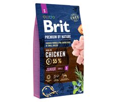 Brit Premium by Nature Junior S 8 kg / Kompletné krmivo pre psov / pre mladých psov (1-12 mesiacov) / 1-10 kg