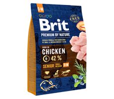 Brit Premium by Nature Senior S+M 3 kg / Kompletné krmivo pre psov / pre staršie psy (nad 7 rokov) / 1-25kg