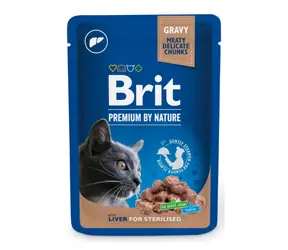 Brit Premium Cat Pouches Liver for Sterilized 100 g / Kapsičky pre mačky