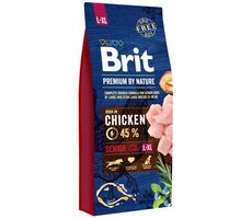 Brit Premium Dog by Nature Senior L+XL 15 kg / Kompletné krmivo pre psov / staršie psy nad 7 rokov / (25-90kg)