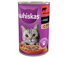 Whiskas Adult Hovädzie mäso v šťave 400 g / konzerva pre dospelé mačky
