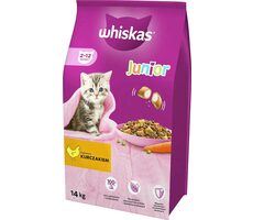 Whiskas Junior granule s kuracím mäsom 14 kg / pre mačiatka