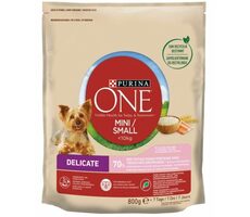 PURINA One Mini Adult Delicate Salmon &amp; ryža 800 g / pre dospelých psov / s lososom a ryžou / pre malé plemená