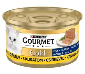 Purina GOURMET GOLD salmon &amp; chicken 85 g / Konzervy pre mačky / s kuracím a lososom
