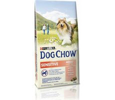 Purina Dog Chow adult sensitive salmon &amp; ryža 14 kg / pre dospelých psov / s lososom / citlivá koža a zažívanie