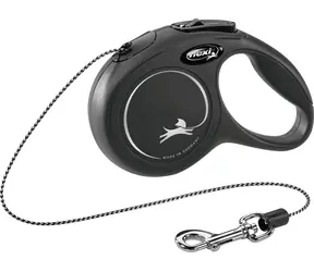 Flexi Classic New lanko XS šnúra 3 m čierna / max. 8kg