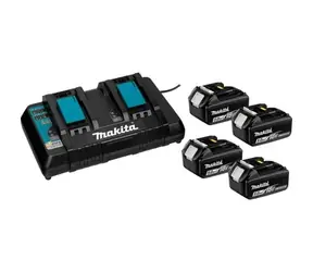 Makita 199483-0 / Akumulátor a nabíjačka BL 1850B + DC18RD / 18V / 4X 5.0Ah / Li- ION
