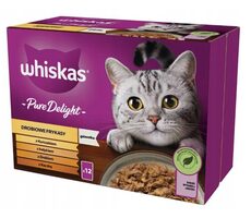 Whiskas Pure Delight poultry 12x 85 g / Kapsičky pre mačky / morčacie &amp; kačacie &amp; kuracie