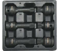 YATO YT-10652 / Sada nástrčných rázových hlavíc / 1/2&quot; / 6ks