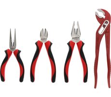 Gedore 3301717 / Sada klieští / kombinované / polguľaté / na vodné čerpadlá / štiepacie / 4 ks