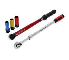 Gedore 3300187 / Sada na zloženie kolesa / momentový kľúč & račňa & nástavce / 17/19/21