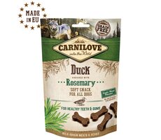 CARNILOVE Dog Semi-Moist Snack Duck &amp; Rosemary 200g / Polomäkká maškrta pre psov 