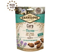 CARNILOVE Dog Soft Carp &amp; Thyme 200 g / Polomäkká maškrta pre psov 