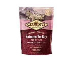 CARNILOVE Cat Grain Free Salmon &amp; Turkey Kittens Healthy Growth 400 g