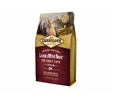 CARNILOVE Cat Grain Lamb&amp;Wild Boar Adult Sterilised 2kg / Holistické kompletné krmivo pre dospelé mačky / bez obilnín