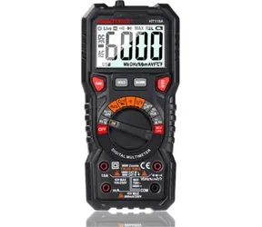 Habotest HT118A Digitálny univerzálny multimeter s baterkou / True RMS / NCV / 3x AAA