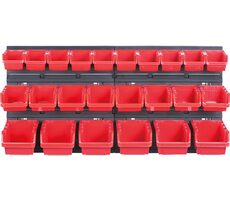 Kistenberg Závesný systém ORDERLINE (24 boxov) červená / 800 x 165 x 400 mm