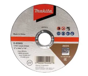 Makita D-65969 Rezný kotúč na nerez 125x1.0x22.23mm