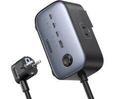 Ugreen DigiNest Pre 1.8m čierna / 2x 230V / 1x USB-A / 3x USB-C 100W