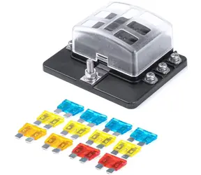 AMiO Poistková skrinka s uzemňovacími svorkami 30A - 6 pozícií (s poistkami) / 6 zásuviek / LED indikácia