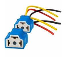 AMiO Pätica keramická pre autožiarovku H4 - s káblom / sada 2ks