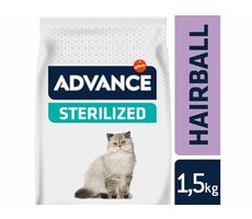ADVANCE CAT Sterilized Hairball 1.5kg / Superprémiové krmivo (granule) / pre kastrované dospelé mačky