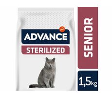 ADVANCE CAT Sterilized Senior 1.5kg / Superprémiové krmivo (granule) / pre sterilizované mačky staršie ako 10 rokov 