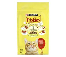 PURINA Friskies Krmivo pre mačky hovädzie kura so zeleninou 10kg / Granule pre mačky / pre dospelé mačky