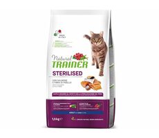 Trainer Natural Cat STERILISED losos 1.5kg / Granule pre mačky / pre sterilizované dospelé mačky