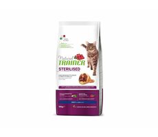Trainer Natural Cat STERILISED sušená šunka 10kg / Granule pre mačky / pre sterilizované dospelé mačky