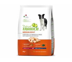 Trainer Natural Medium Adult čerstvé kura 3kg/ Kompletné krmivo pre dospelé psy stredných plemien