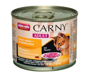 Animonda Carny Konzerva Adult pre mačky hovädzie+kuracie+kačacie srdce 200g