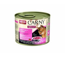 Animonda Carny Konzerva Adult pre mačky hovädzie+morka+garnaty 200g