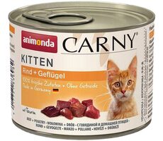 Animonda Carny Konzerva Kitten pre mačky - hydinový koktail 200g