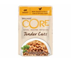 Wellness Core Cat Tender kura a pečeň v omáčke Kapsička 85g