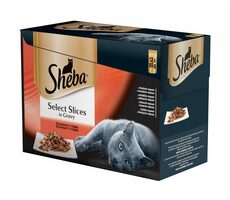 Sheba SELECT SLICES in Gravy Šťavnatý výber 12pack 1020g / Kapsičky pre mačky