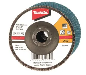 Makita D-27486 / brúsny lamelový kotúč na kov 125 mm K40