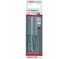 BOSCH HSS PointTeQ 2608577154 / Špirálový vrták / 1.5 x 18 mm / 2 ks