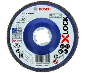BOSCH X571 Best for Metal 2608619212 / Lamelový brúsny kotúč / Zrnitosť 120 / 125x22.23mm