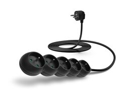 Connect IT CES-1324 čierna / Predlžovací kábel / 3M / 5 zásuviek