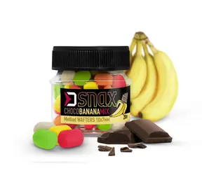 Delphin Wafters MIX D SNAX WAFT Čokoláda-Banán 20g 10x7mm