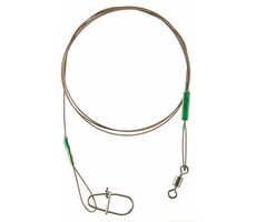 Cormoran Lanko 7x7 Wire Leader Swivel and Corlock Snap Hook 9kg 30cm 2ks