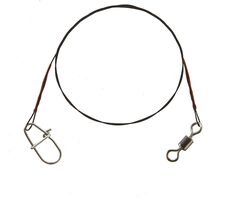 Cormoran Lanko 1x1 Titanium Leader Single Strand Swivel and Corlock Snap Hook 12kg 20cm 2k