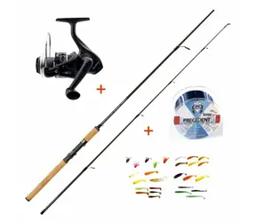 Mistrall Prívlačový set Lamberta XR Spin 2,4m 15-40g + vlasec a gumové nástrahy ZADARMO